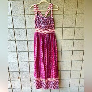 Faherty Pink and Purple Maxi Dress
